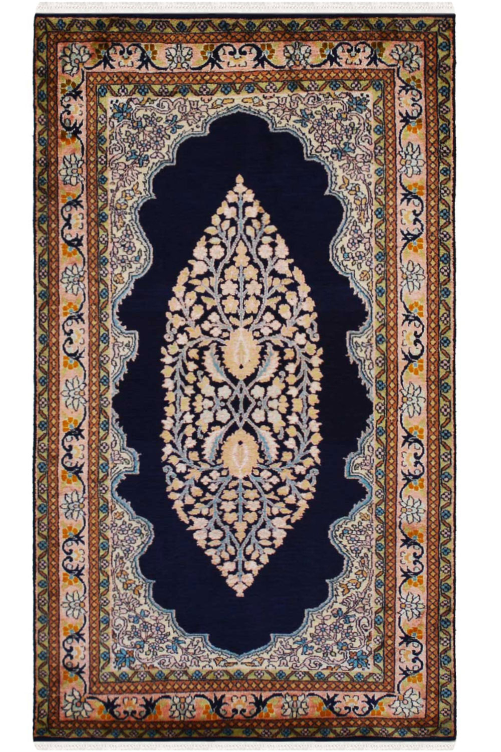 Royale Open Kashan kashmiri silk carpet with ultimate material