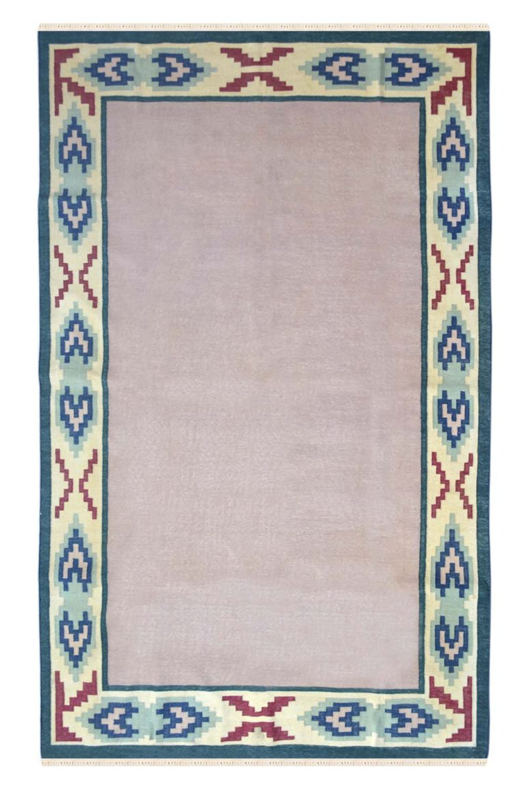 Buy Excellent quality Wool Dhurrie Rugs in geometrical pattern Yak Carpet