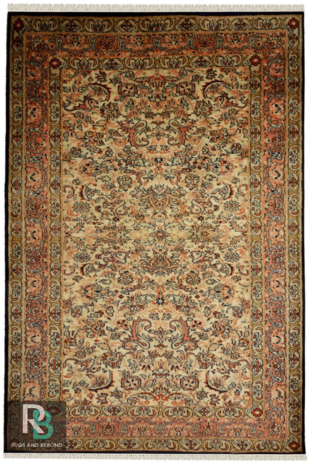 Buy Royale Fleur Kashan Silk Carpet and rugs handmade in India