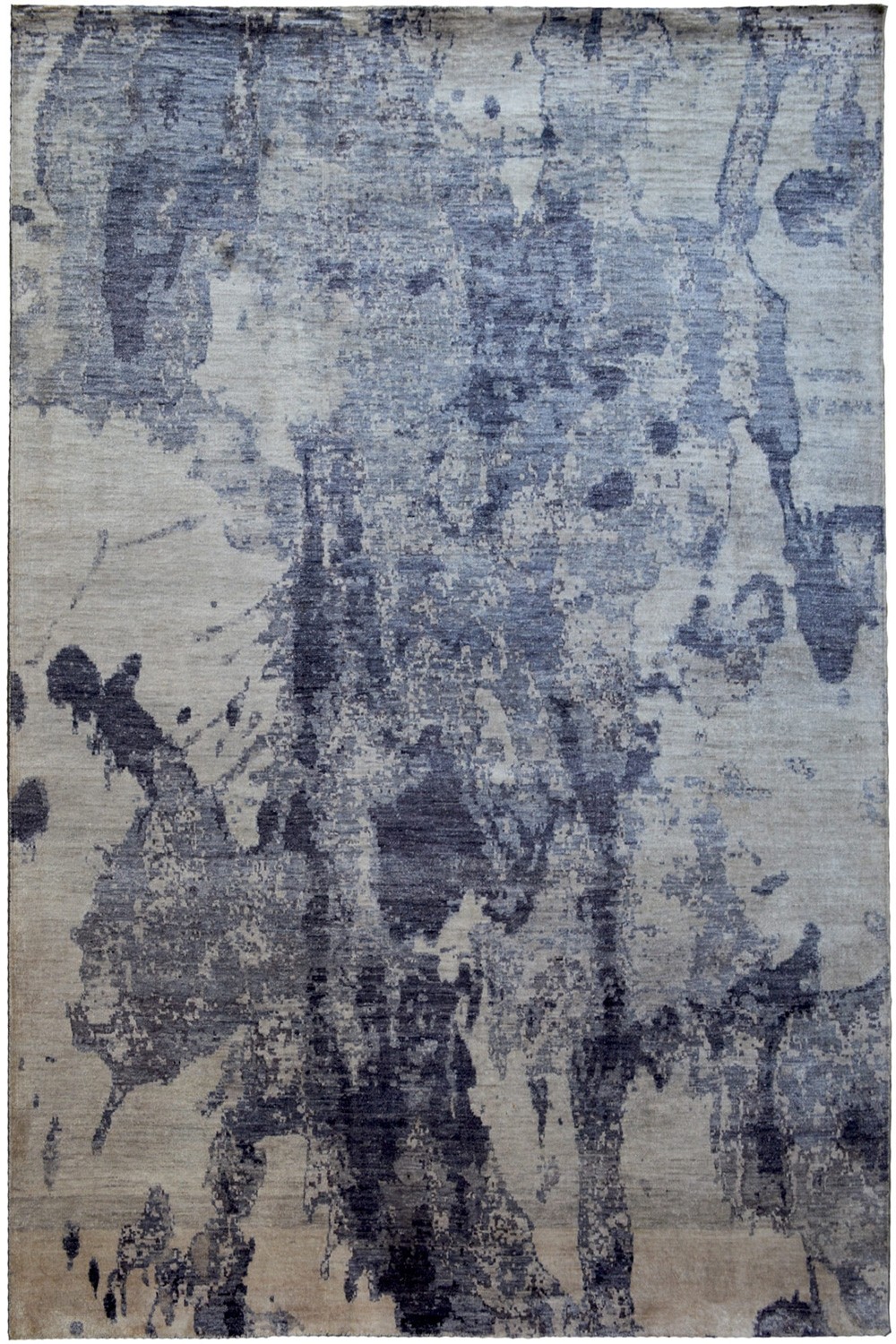 Hand Knotted Modern Wool Area Rug, Contemporary Wool Area Rugs