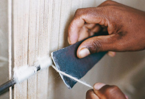 Weaving a rug