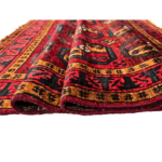 Maroon Bokhara Afghan Handknotted Carpet