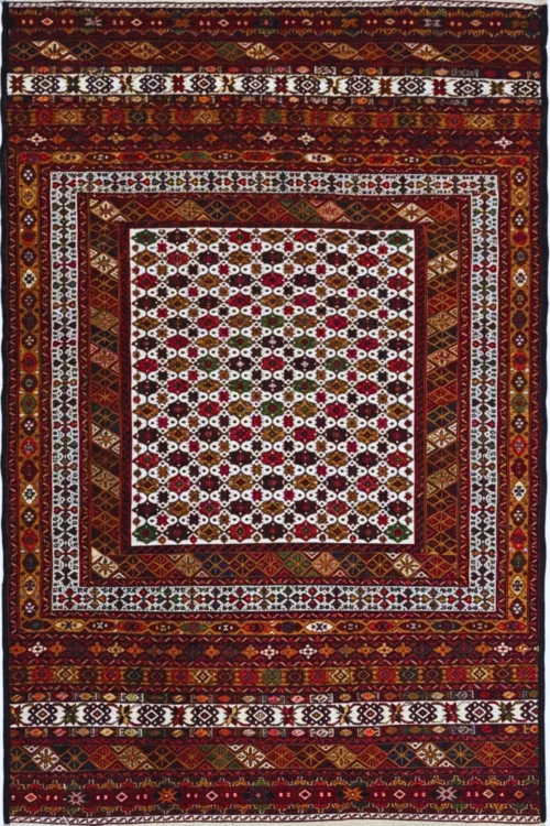 Bakhtiari Afghan Kilim Handknotted Rug