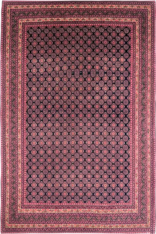 Blue Afghan Mori Bukhara Handknotted Carpet