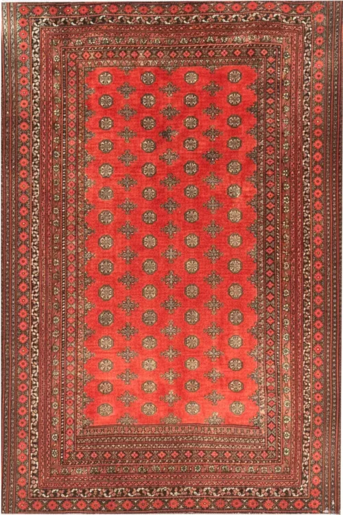 Burnt Auburn Mori Bokhara Handknotted Rug