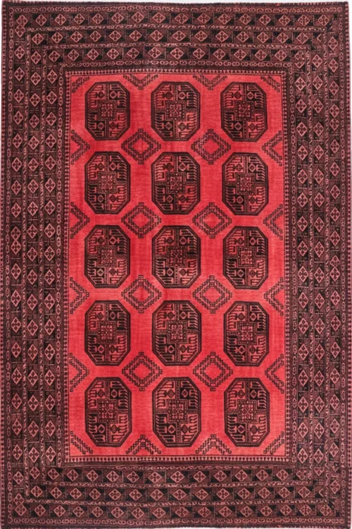 Elephant Foot Design Handknotted Afghan