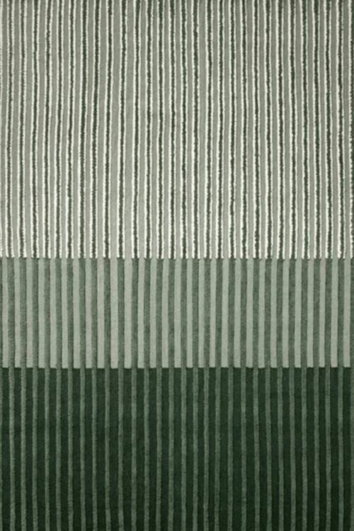 Bottle green handmade modern carpet