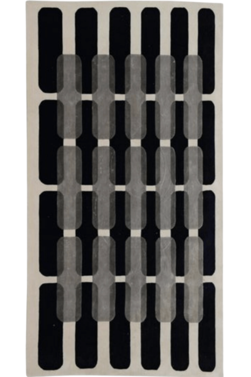 Black-White Handmade Carpet