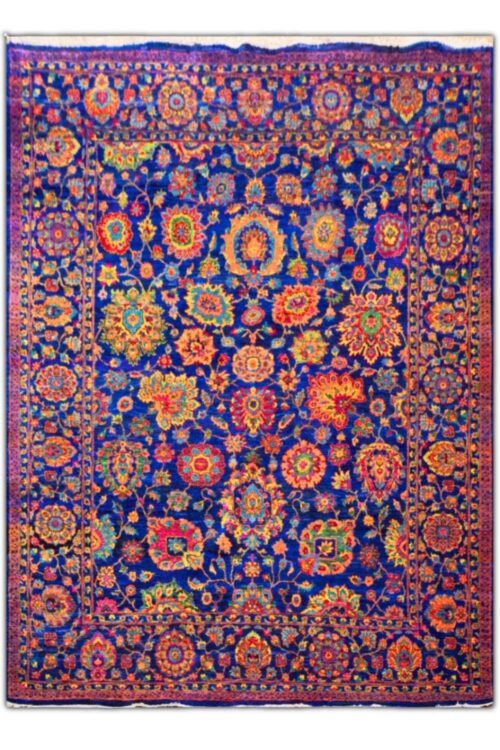 Blue Sari Silk Handmade Carpet
