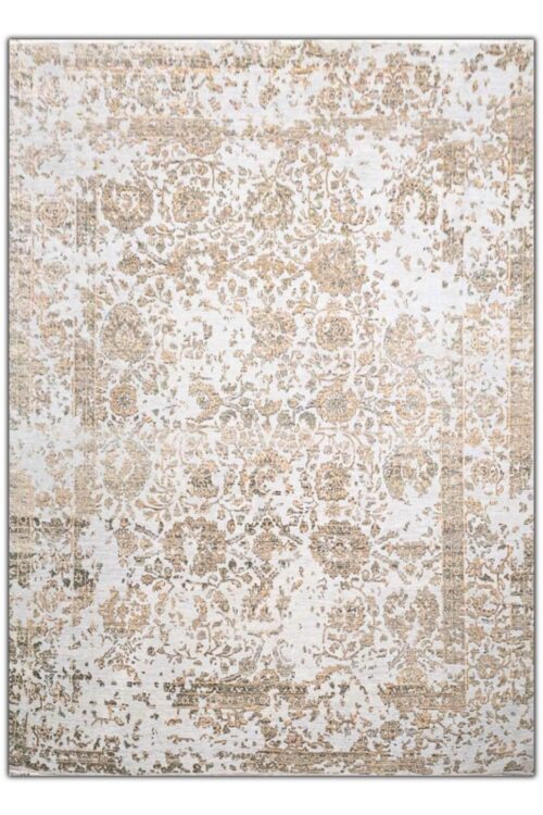 Silver handmade modern carpet
