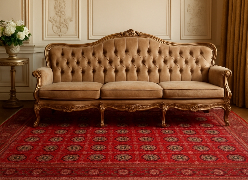 Handknotted Bokhara rug