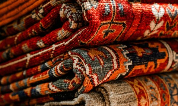 Afghans and Kilims from Yak Carpet, India