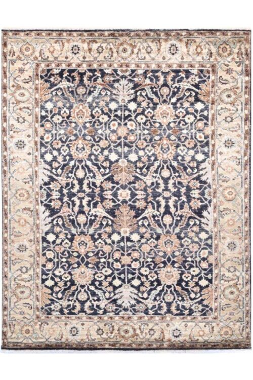 Handmade Blue Transitional Area Rug