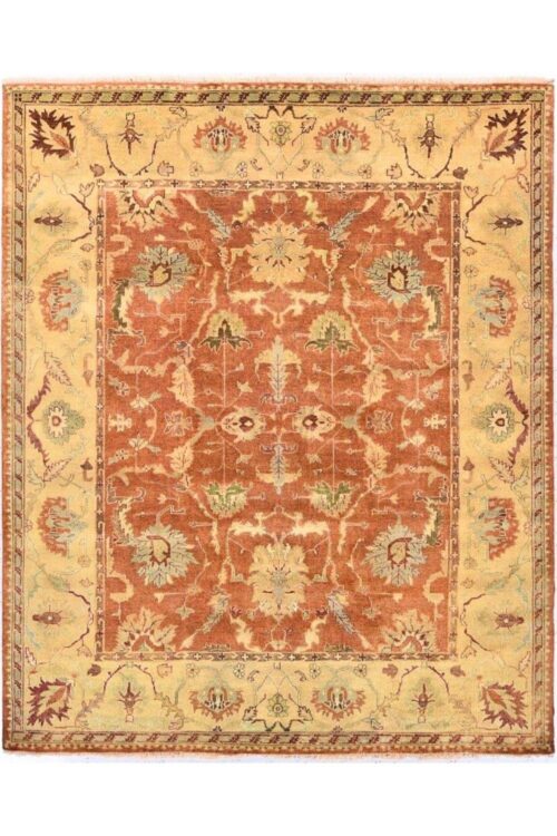 Orange handknotted Carpet