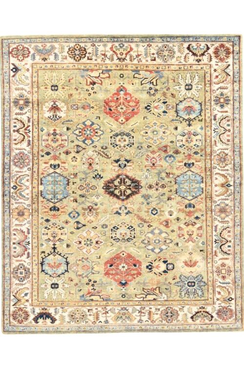 Ivory Handmade Oushak Carpet