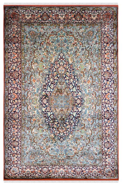 Medallion Handmade Pure Silk Carpet