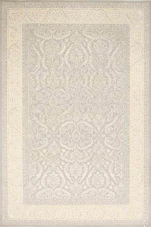 Grey Embossed 8×10 Handknotted Area Rug