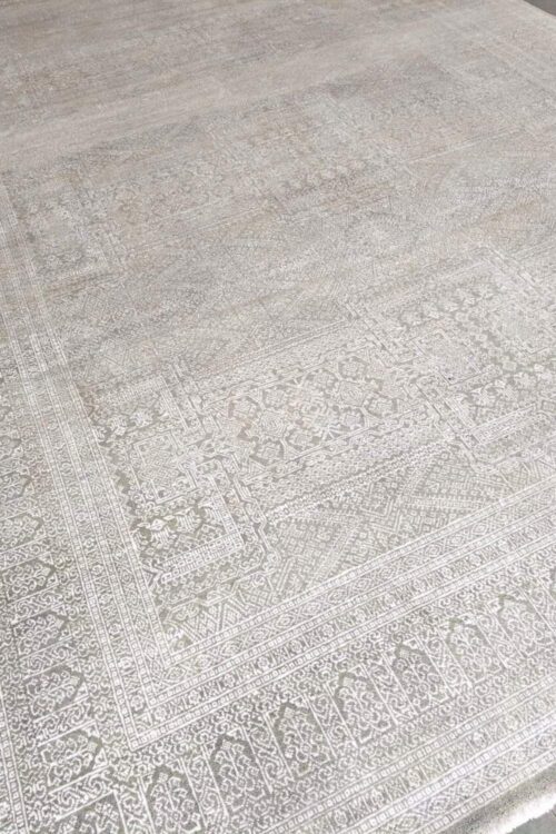 Charcoal Grey 9x12 Embossed Handmade Carpet