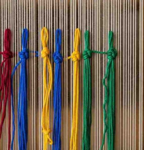 Warp of a handmade Carpet