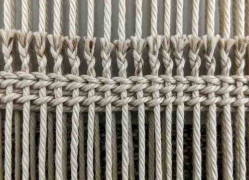 Weft of a handmade carpet