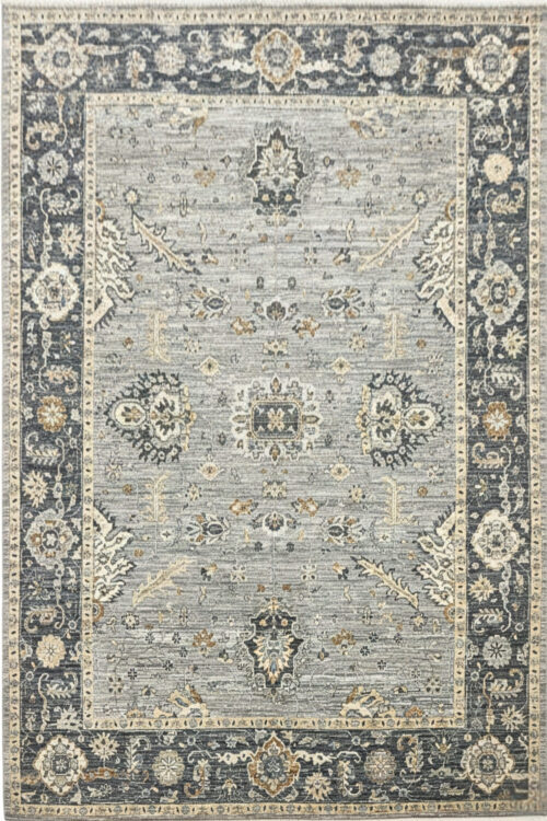 Taupe River Vine Transitional Handmade Rug