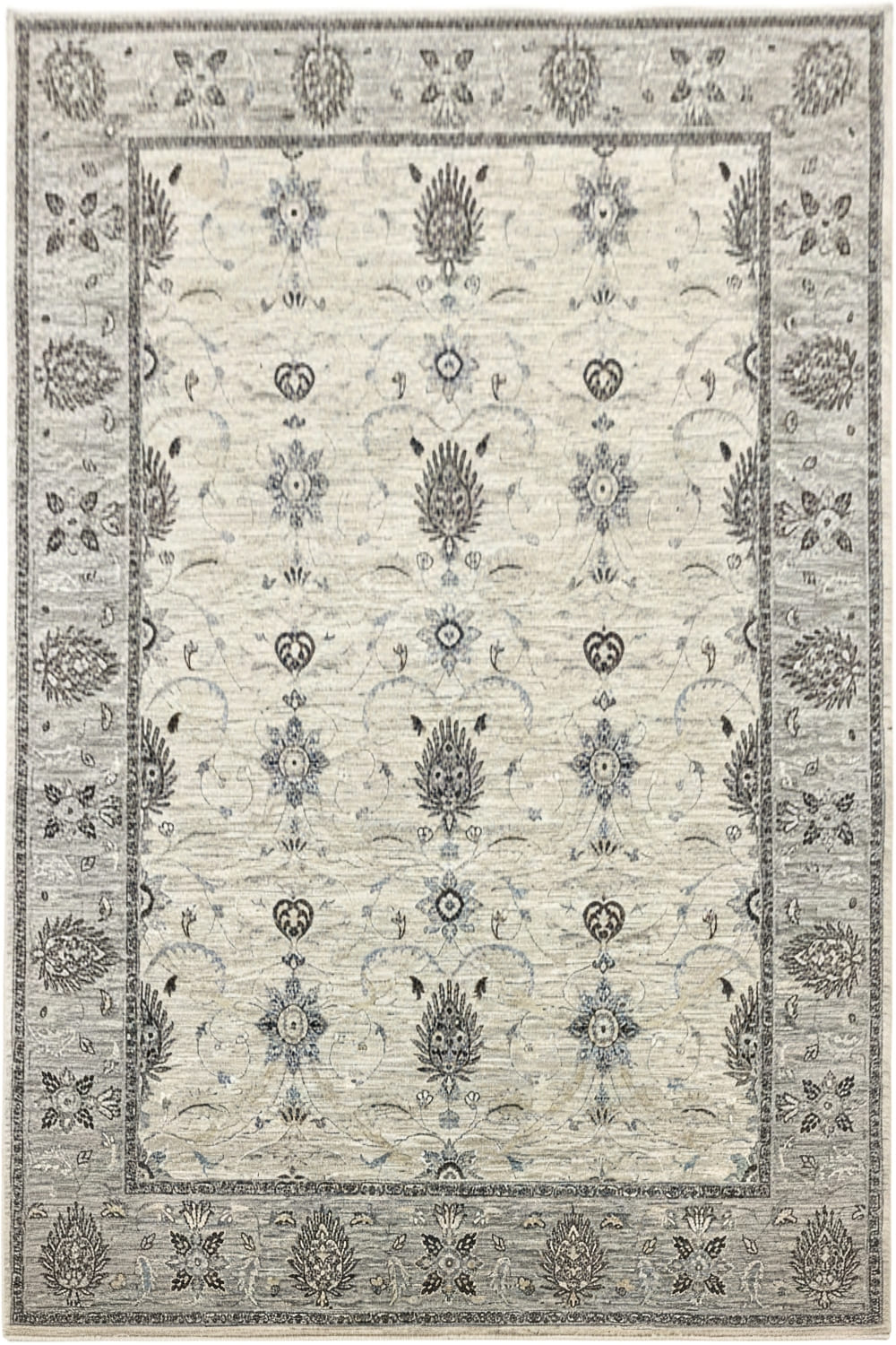 Misty Motif Transitional Handmade Carpet