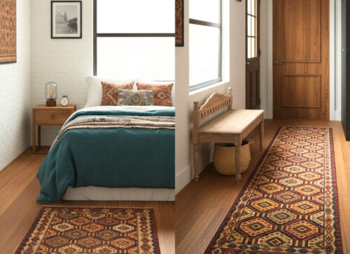 Small Kilim flooring is ideal in compact areas such as doorsteps, corridors or near the bed. Their thin and flattened structure makes them easy to follow through small spaces, besides creating a sense of style and beauty. A Kilim runner in the hall, or a mini Kilim at the bedside, makes life in your eclectic home all the way more comfortable and stylish, not to mention making it look inviting too.