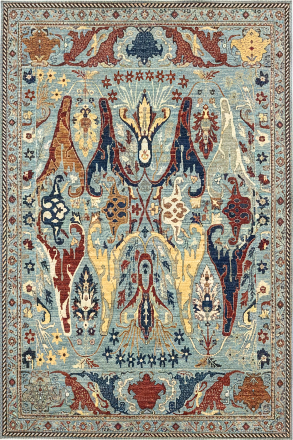 9x12 Multi Bidjar Handknotted Transitional Carpet