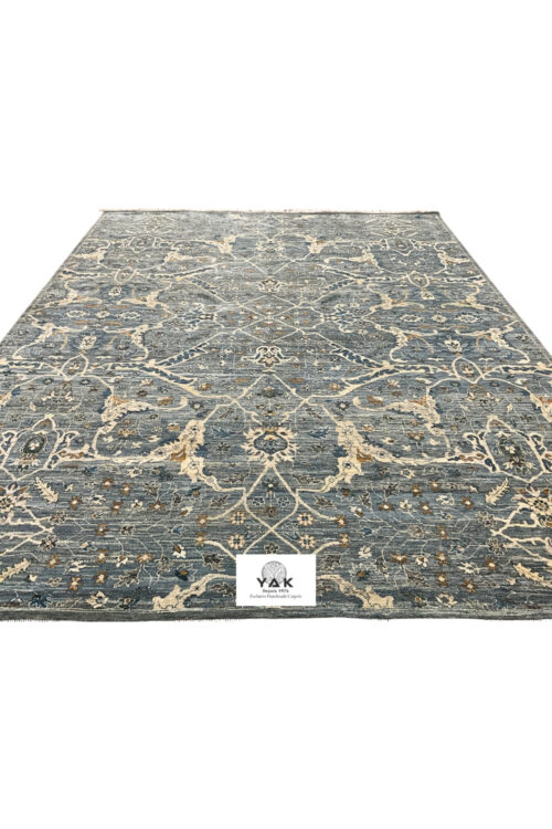 Denim Drift 9x12 Oushak Handmade Rug
