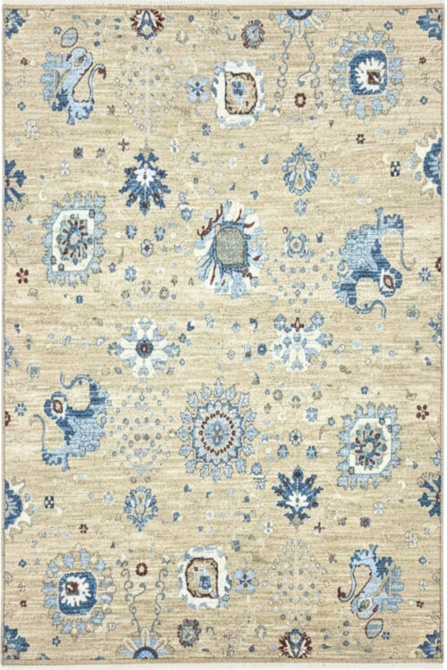 Oushak Beige & Ivory Handmade Carpet
