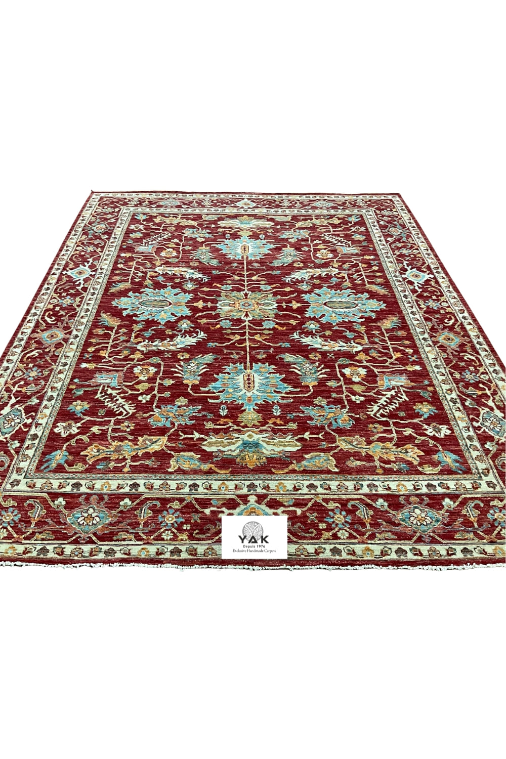 Red Medallion Oushak Handmade Rug