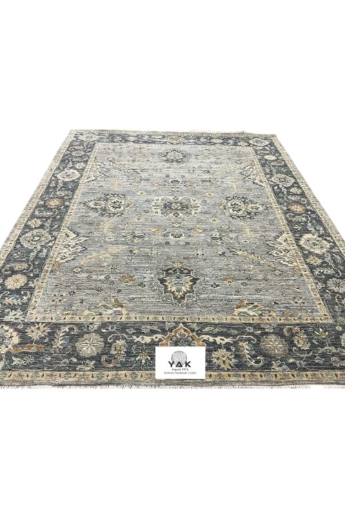 Taupe River Vine Transitional Handmade Rug