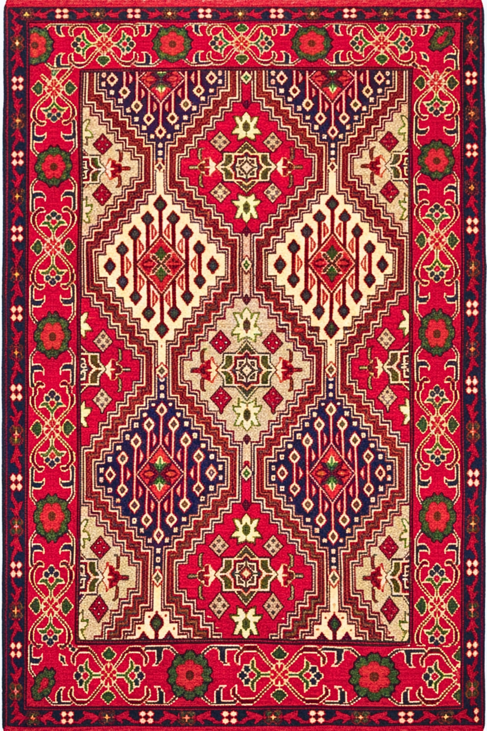 Afghan Red Tribal Geometric Wool Rug