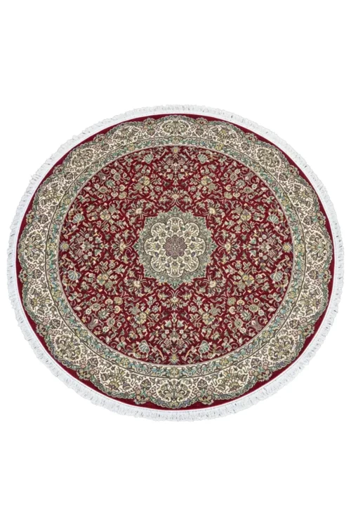 Laal Kashan Pure Silk Handmade Carpet