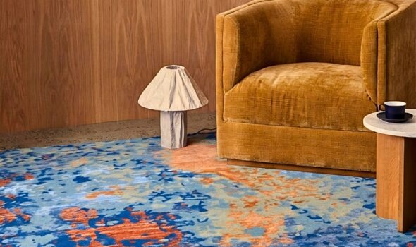 A luxurious Yak Carpet handknotted masterpiece elevating a modern Indian interior with elegance.